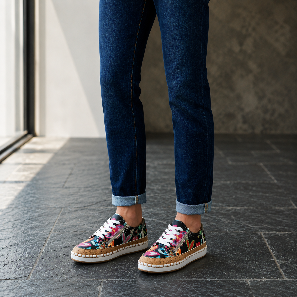 Viola  Embroidered Slip-On Flats