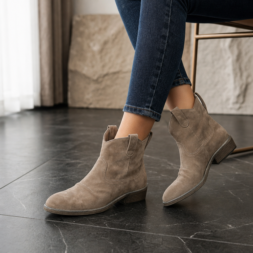 Caterina Western Ankle Boots