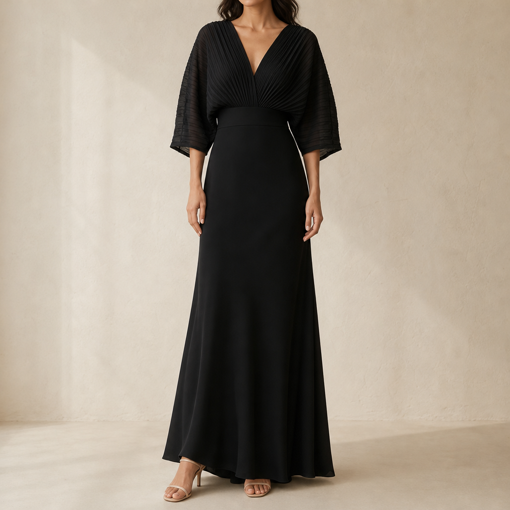 Alessandra Pleated Maxi Dress