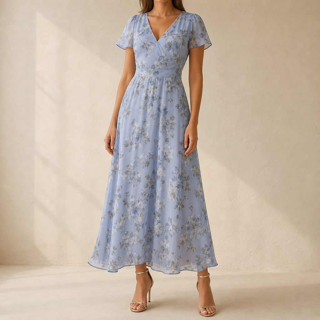 Annalisa Floral Flutter Sleeve Dress