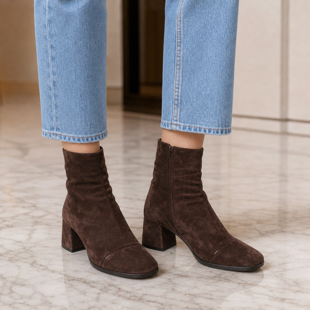 Livia Square Toe Ankle Boots