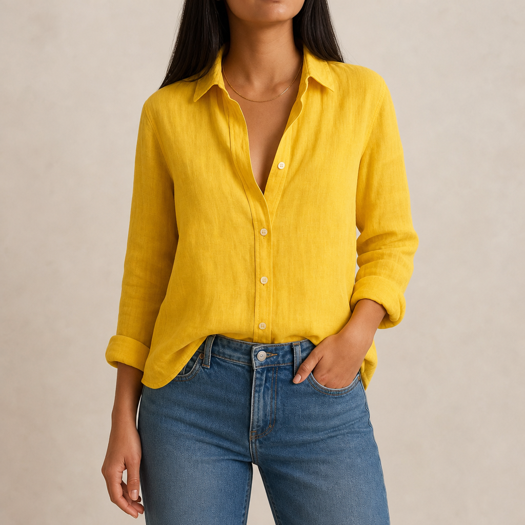 Luisa Relaxed Button-Down Blouse