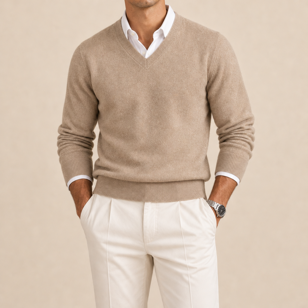 Valerio Cashmere V-Neck Sweater