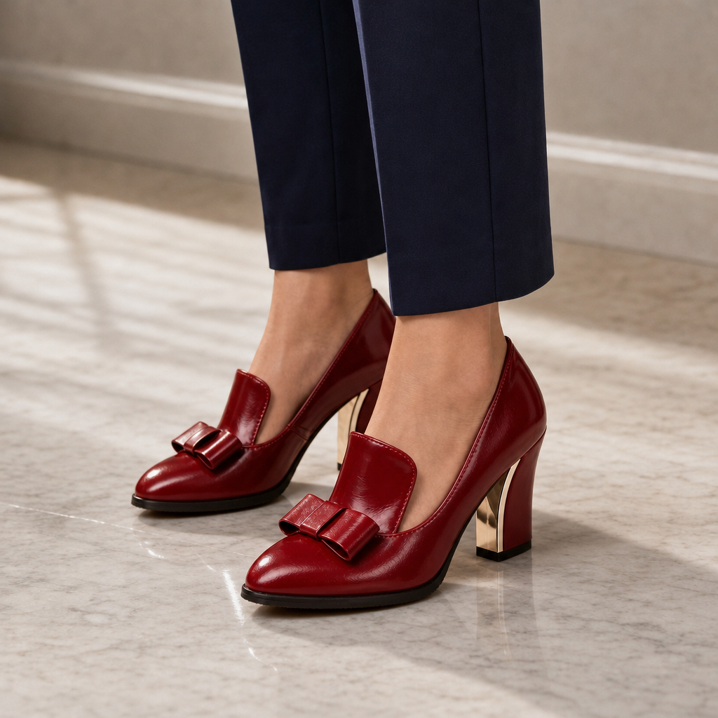 Allegra Bow Loafer Pumps