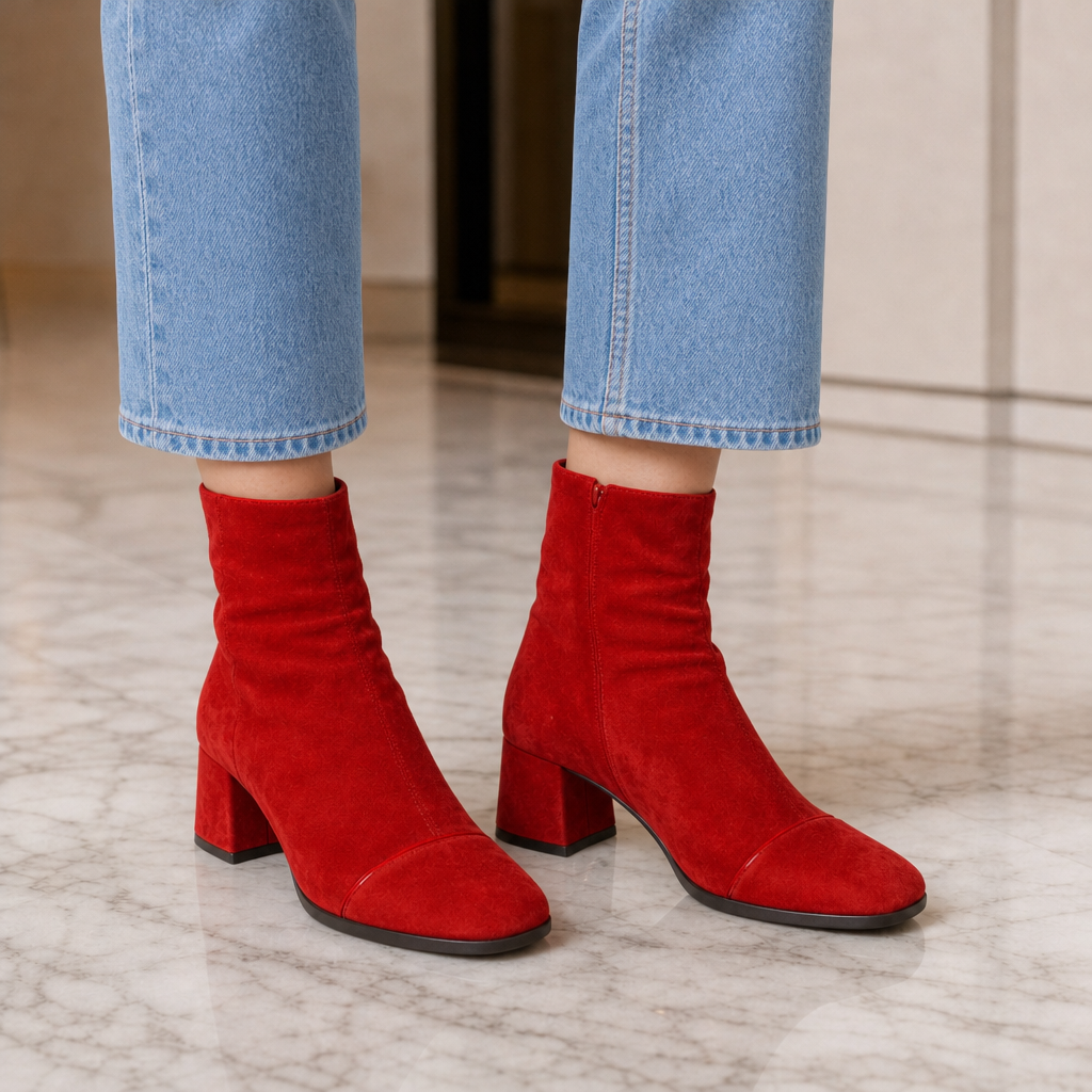 Livia Square Toe Ankle Boots
