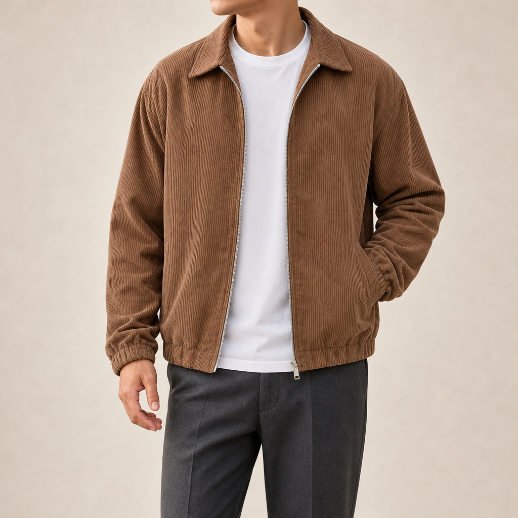 Fausto Ribbed Zip Jacket