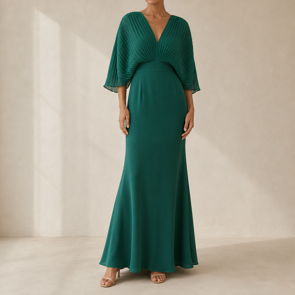Alessandra Pleated Maxi Dress
