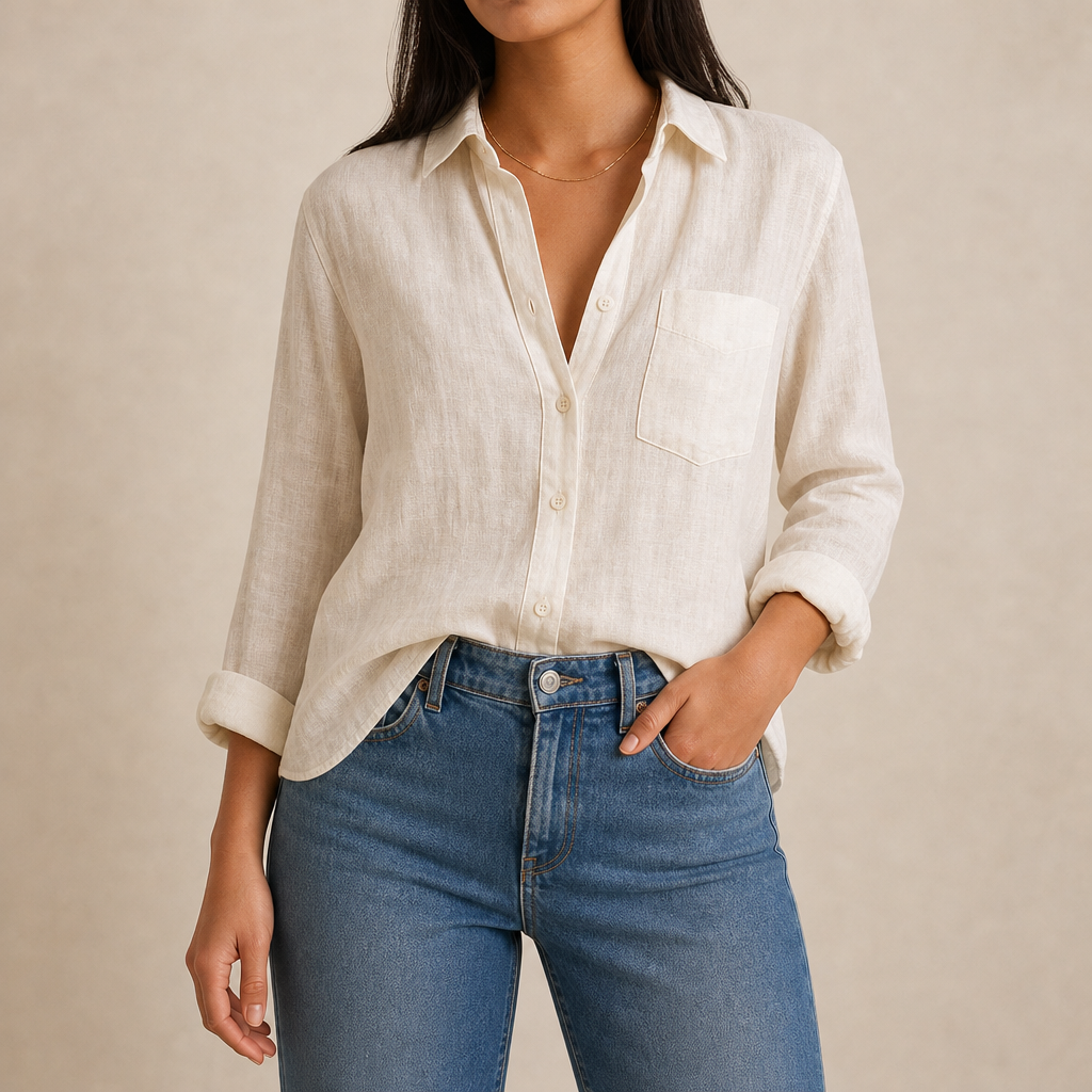 Luisa Relaxed Button-Down Blouse