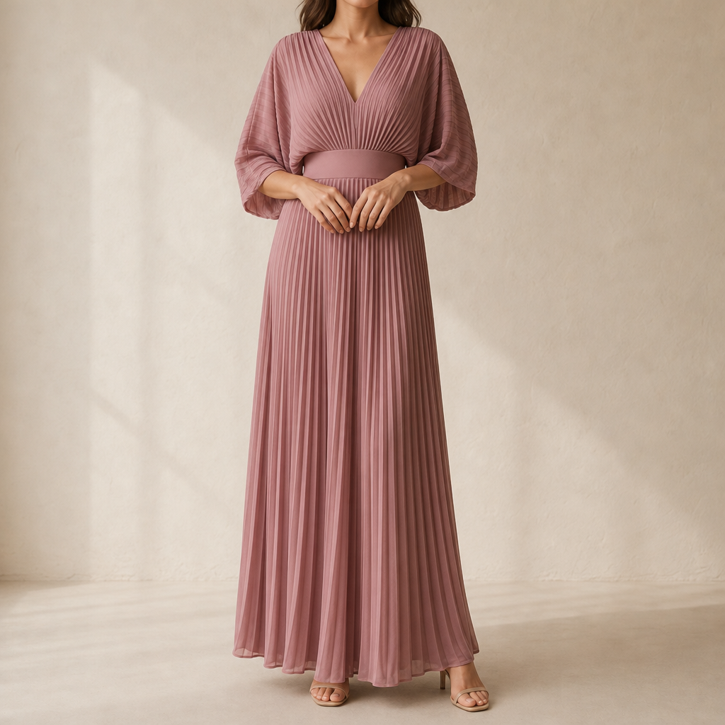 Alessandra Pleated Maxi Dress
