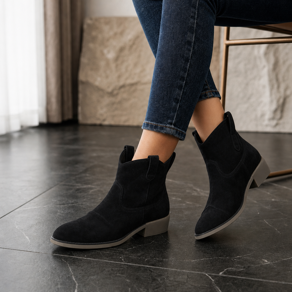 Caterina Western Ankle Boots