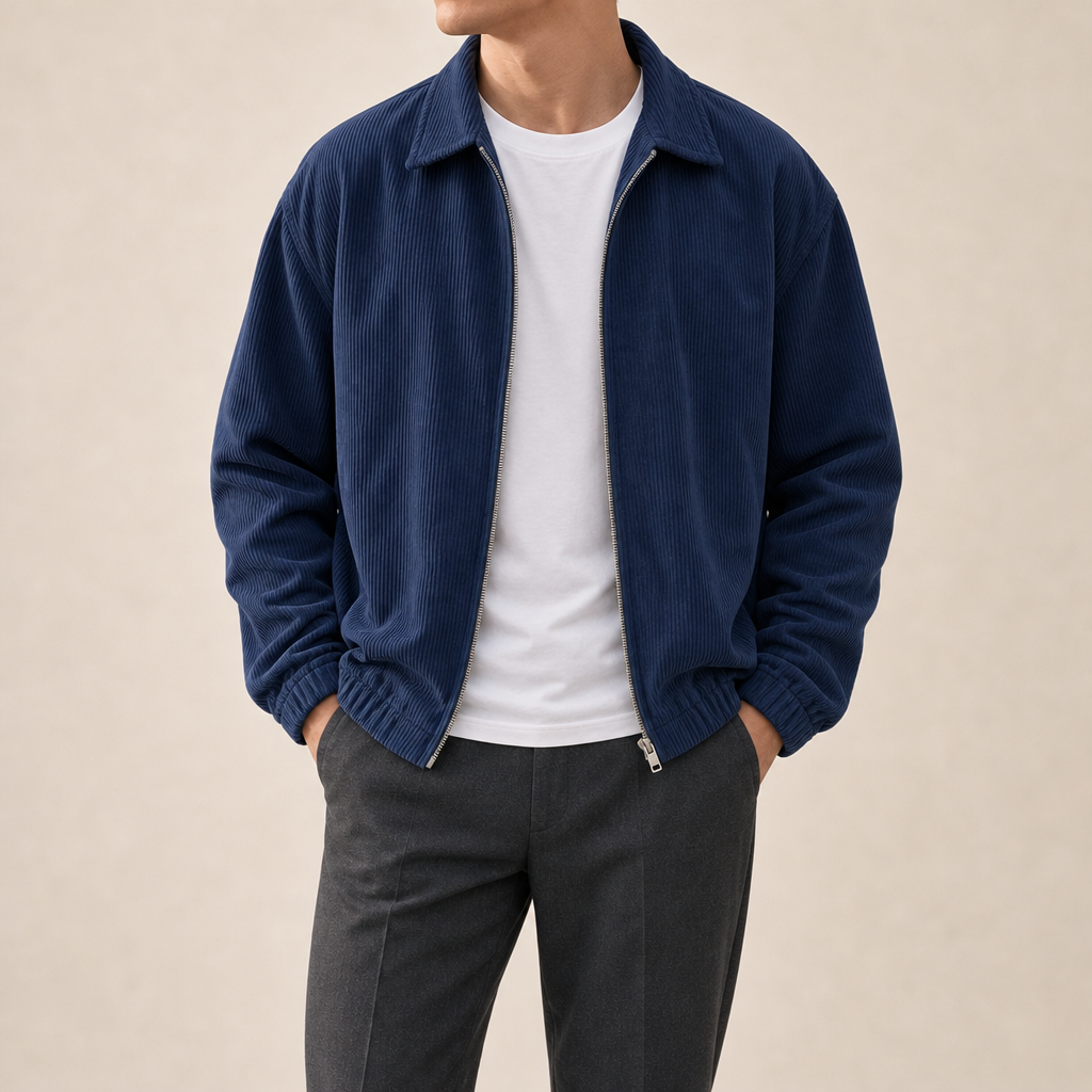Fausto Ribbed Zip Jacket