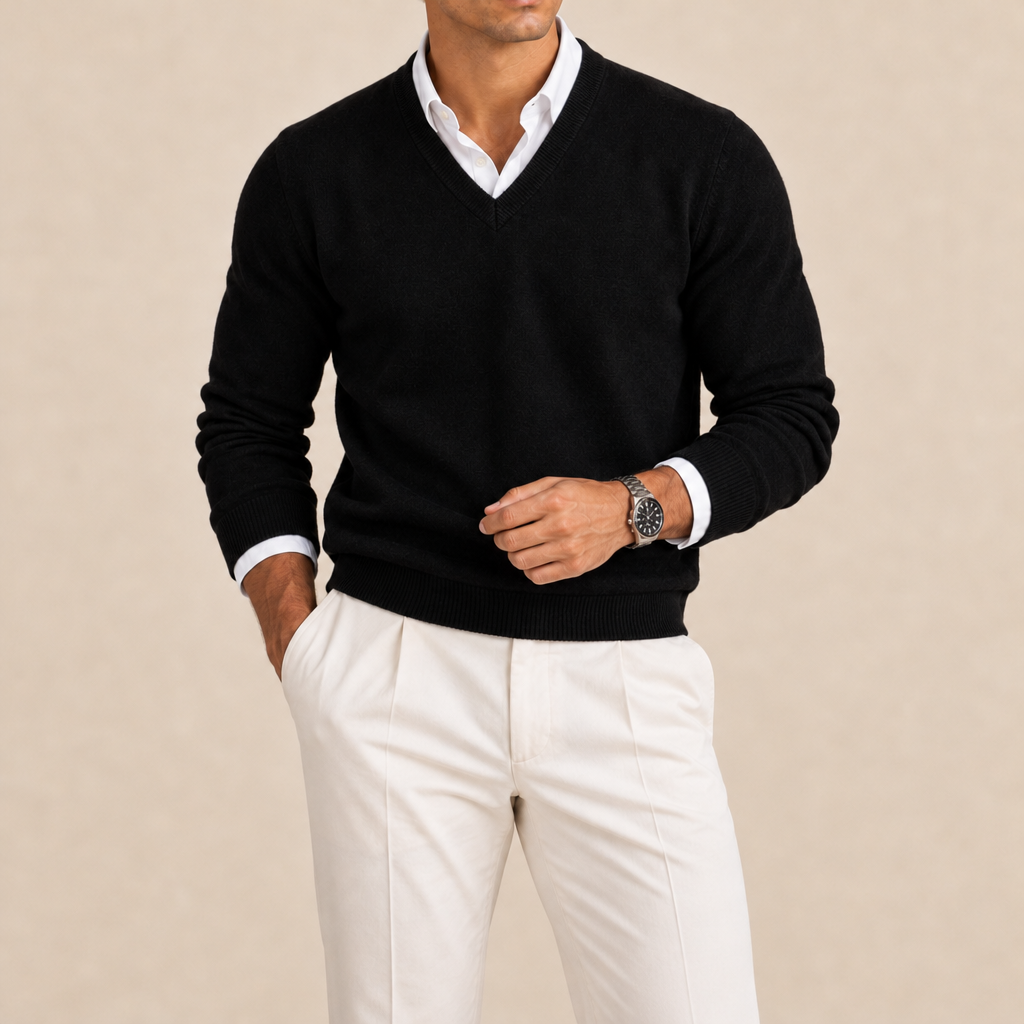 Valerio Cashmere V-Neck Sweater