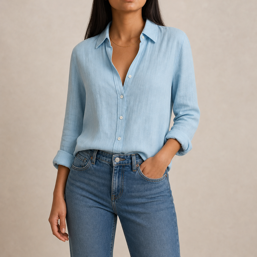 Luisa Relaxed Button-Down Blouse