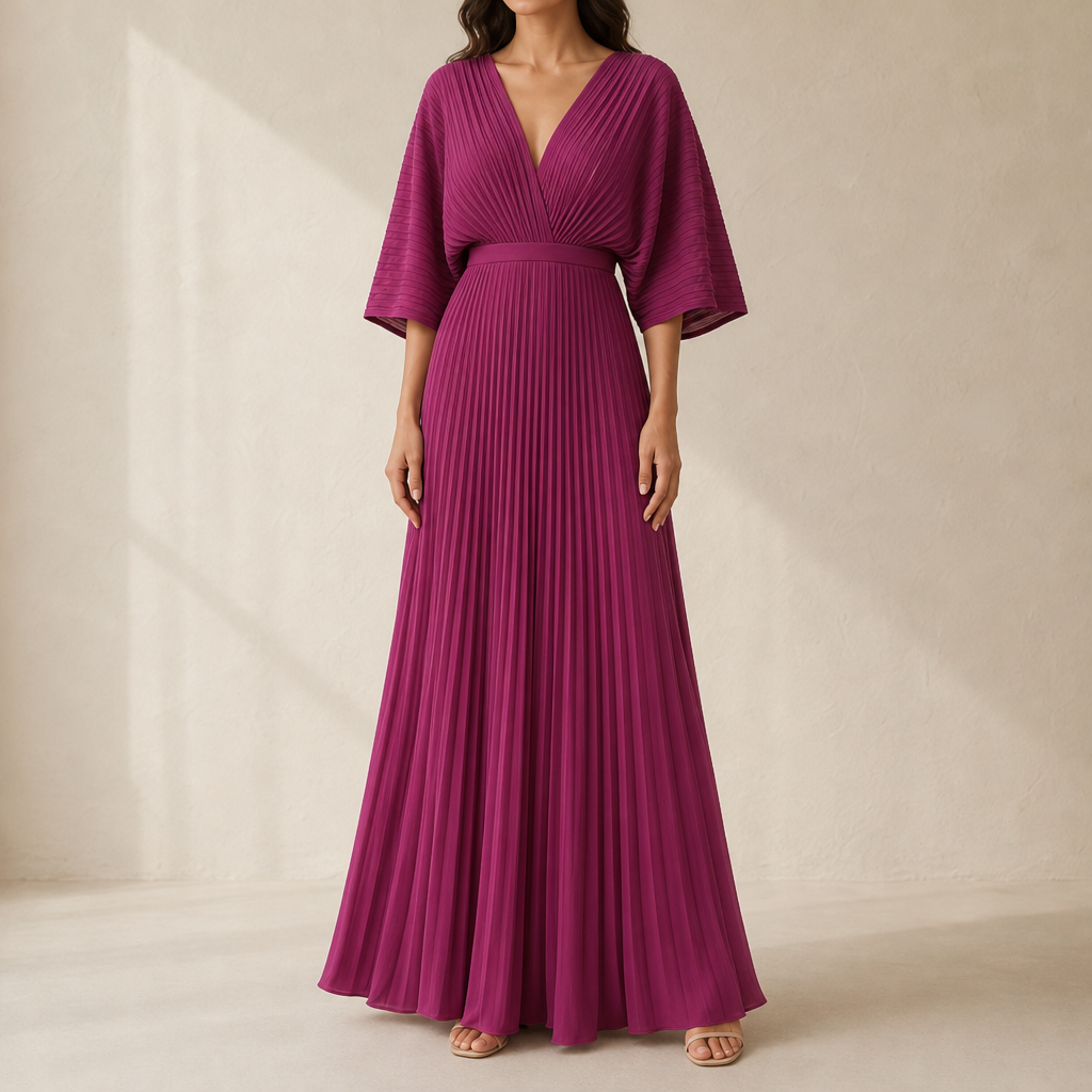 Alessandra Pleated Maxi Dress