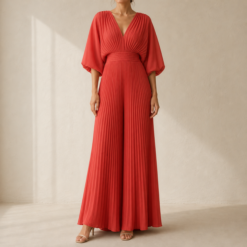 Alessandra Pleated Maxi Dress