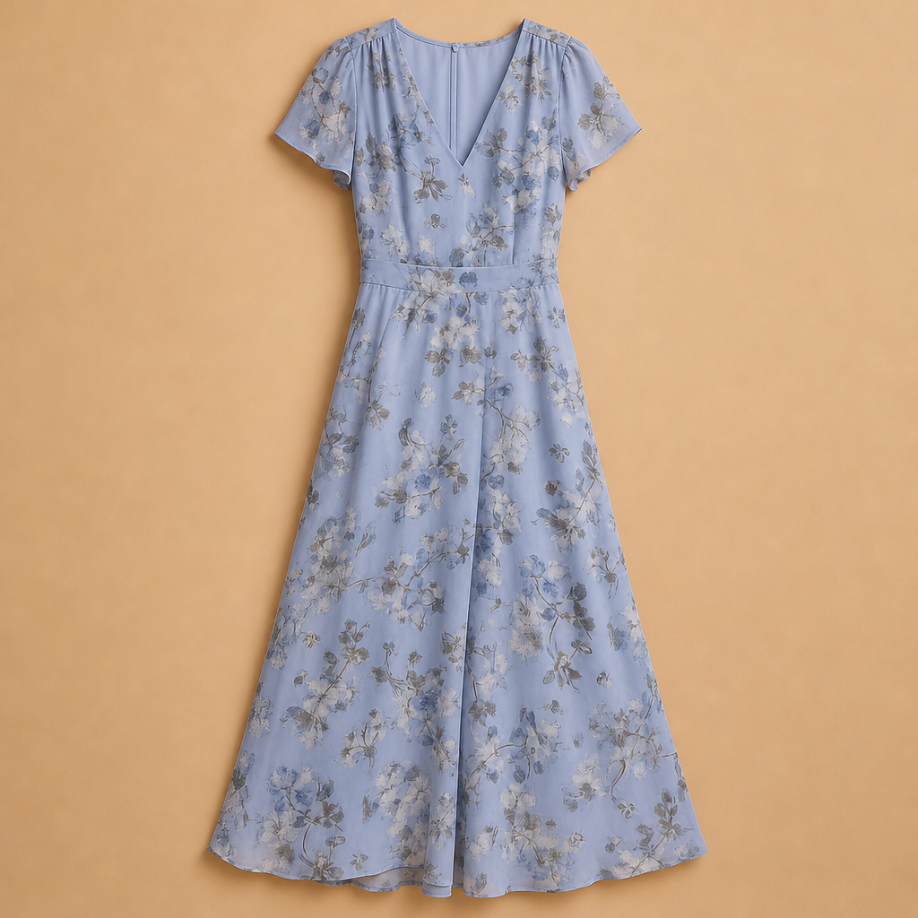 Annalisa Floral Flutter Sleeve Dress