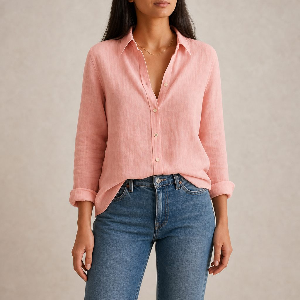 Luisa Relaxed Button-Down Blouse